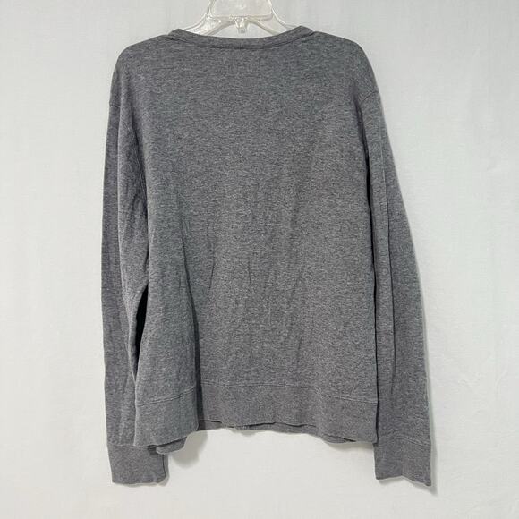 Club Monaco Cardigan Sweater Womens XL Gray Cotton Striped Lining Academia Y2K - Picture 5 of 12